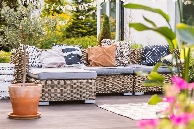sofas on composite decking