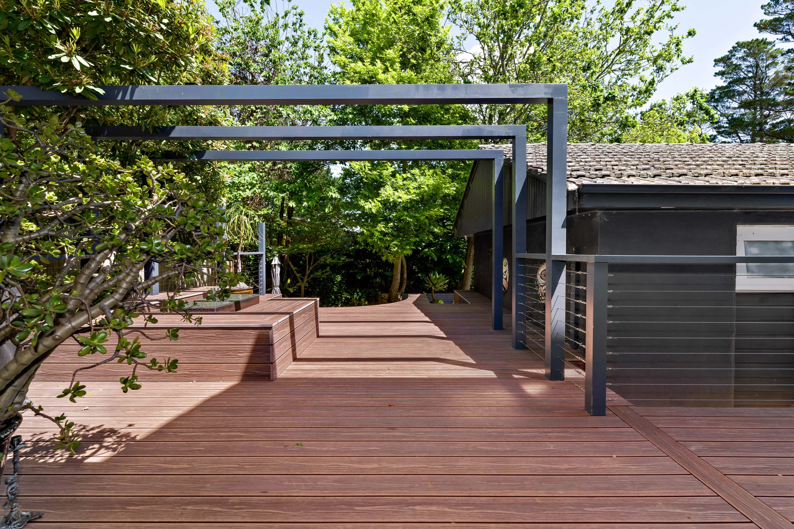 A large patio using Arabica Composite Boards