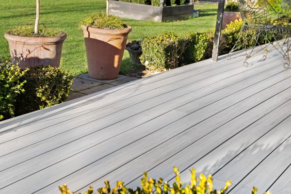 gray composite outdoor decking