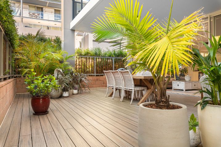 Plants on composite deck