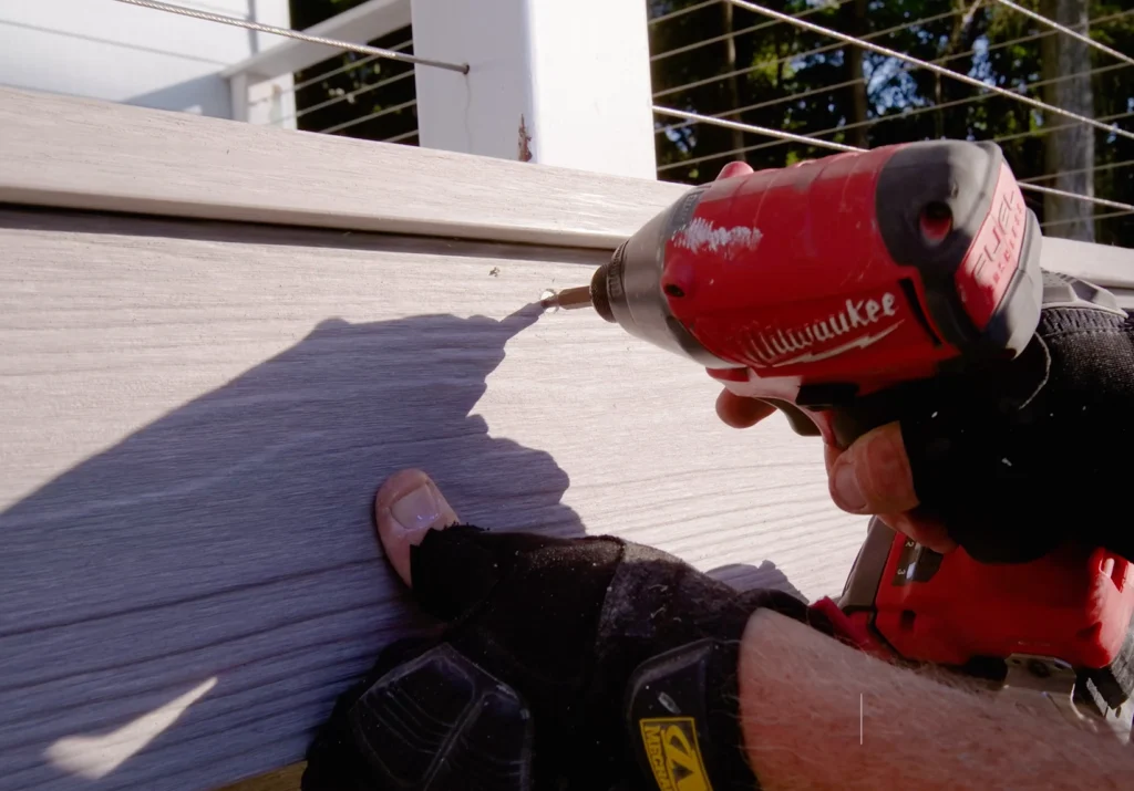 composite decking installation - fascia installation