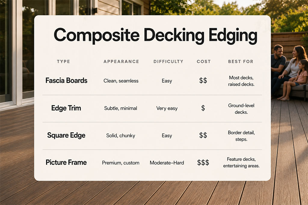 Composite decking edging 01 Composite decking edging 01