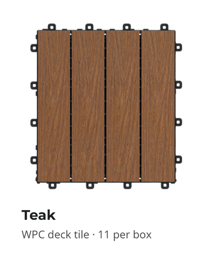 Deck Pebble Tiles Teak
